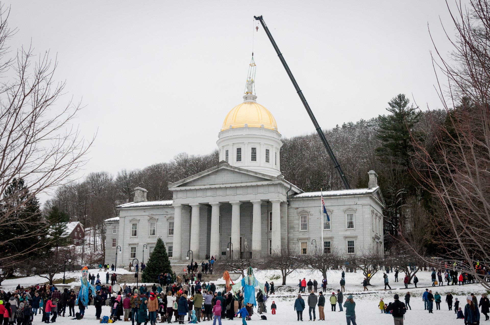 Montpelier Vermont state house winter