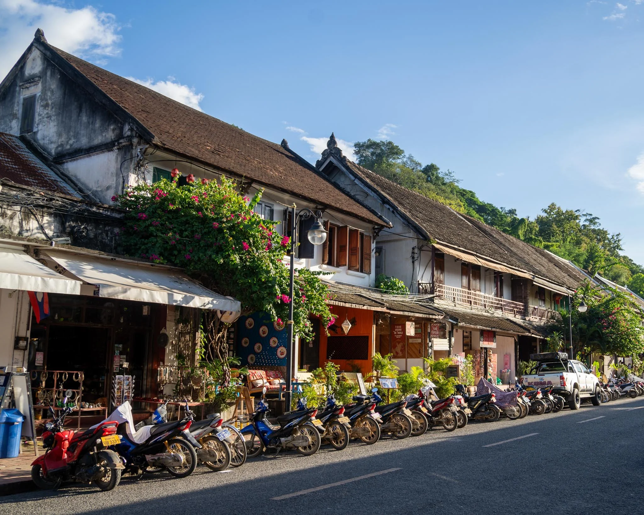 flowy pants Northern Thailand cafe street