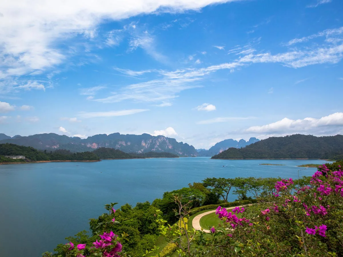 Cheow Lan Lake Khao Sok limestone karst morning
