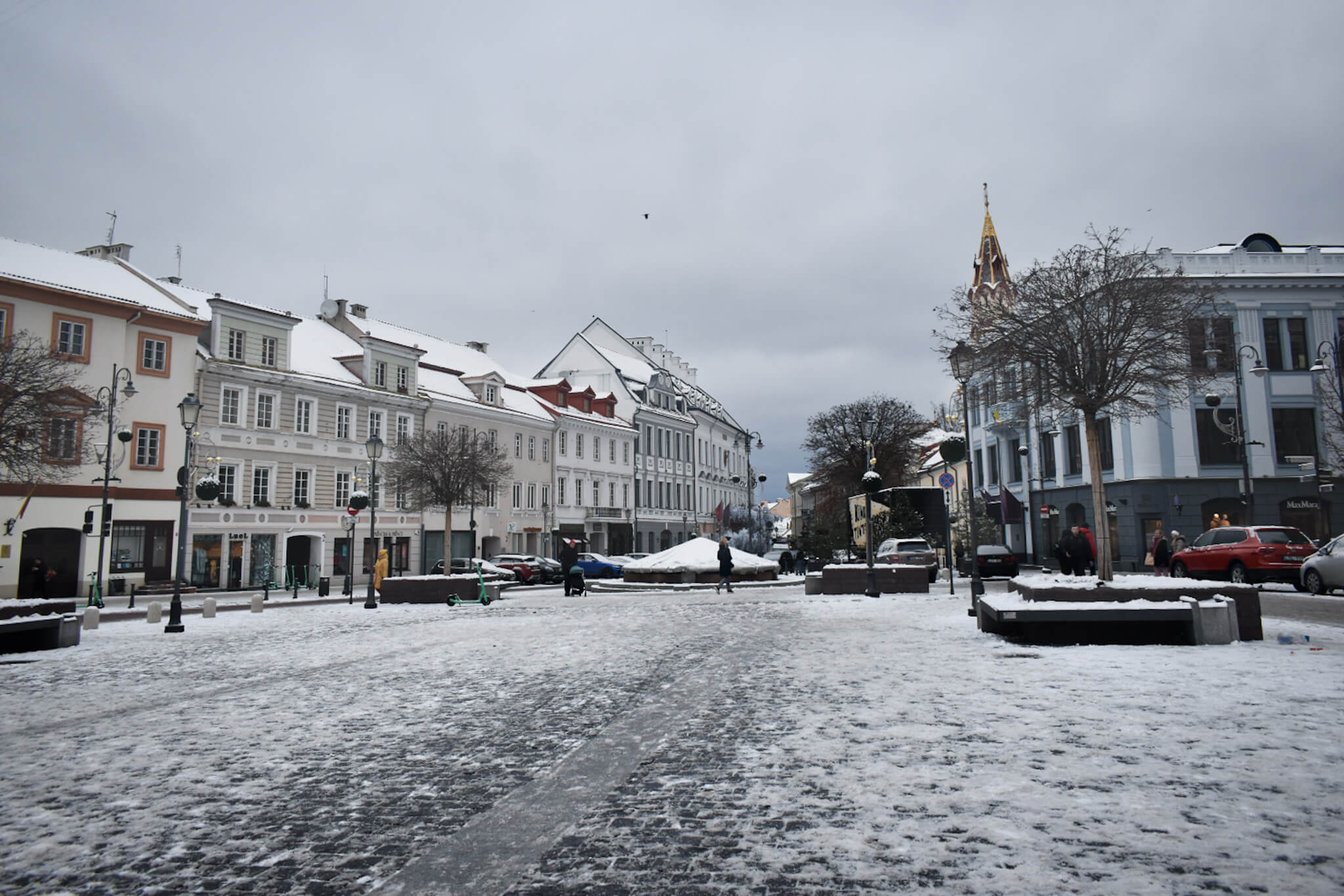 Vilnius Old Town winter snow