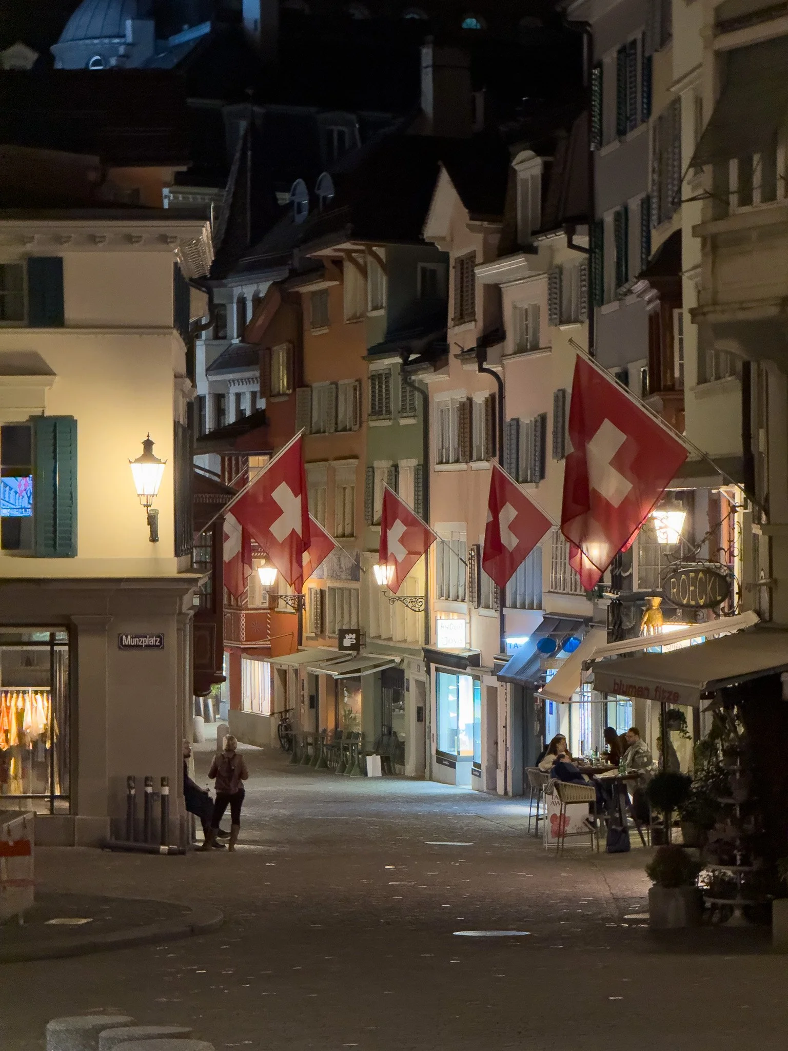 Augustinergasse Zurich pastel houses