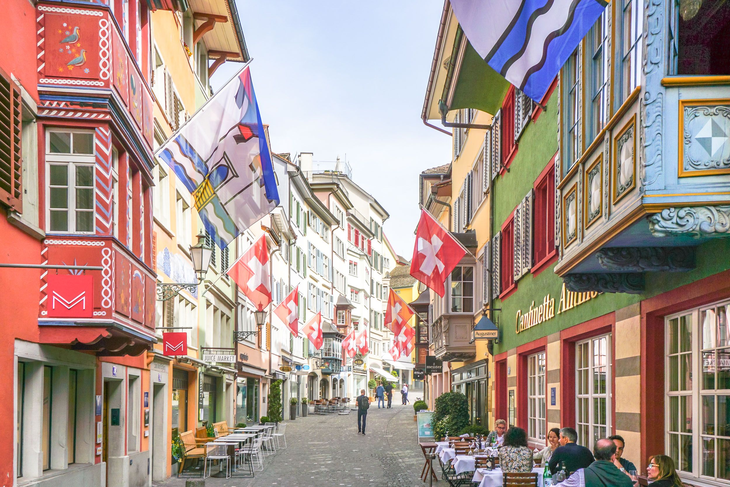 zurich old town winter street