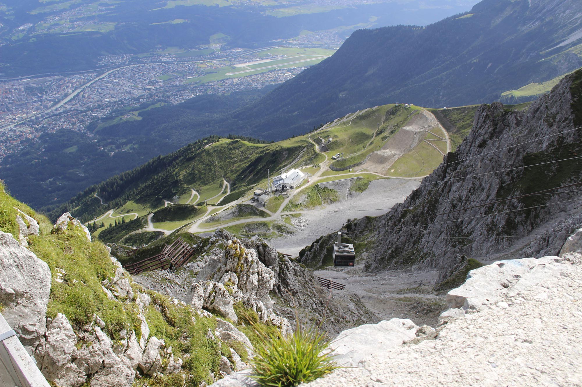 Seegrube mountain restaurant terrace Innsbruck view