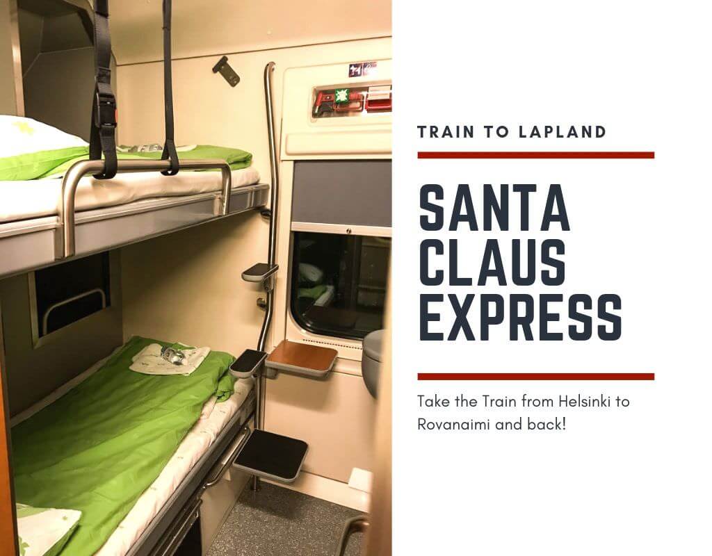 Santa Claus Express night train Finland snow