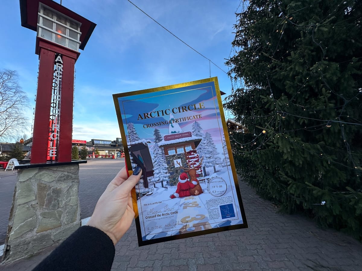 santa claus village rovaniemi arctic circle line