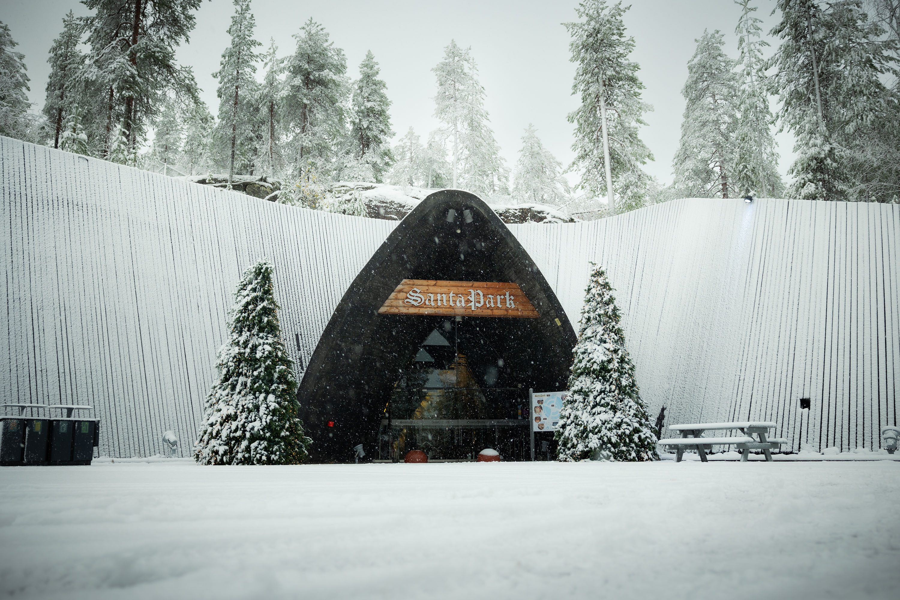 SantaPark Rovaniemi underground cavern entrance