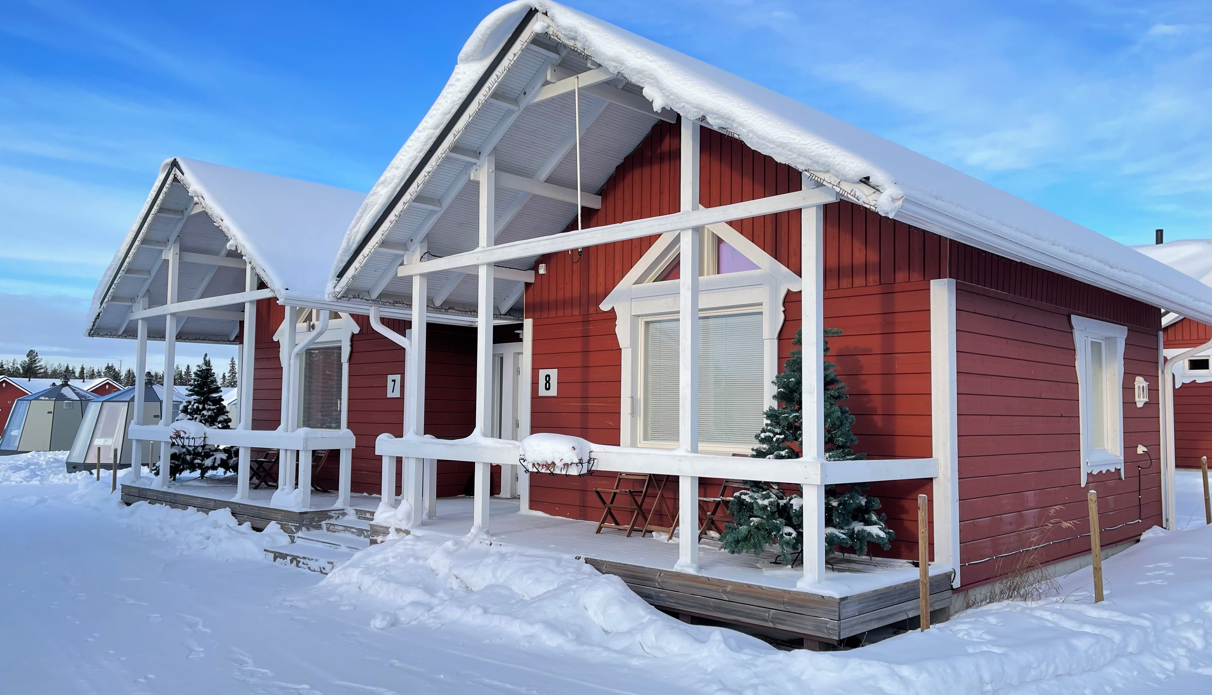 Santa Claus Holiday Village red cabin Rovaniemi