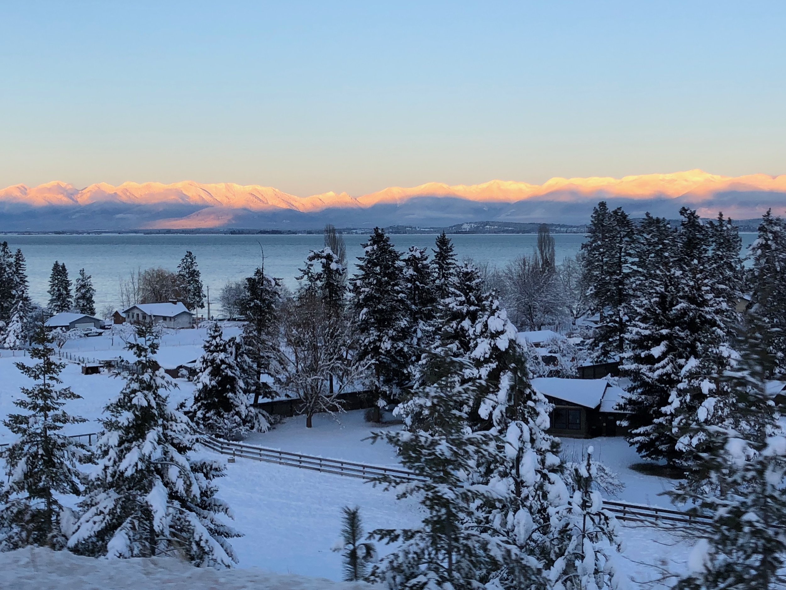 Bigfork Montana Flathead Lake winter