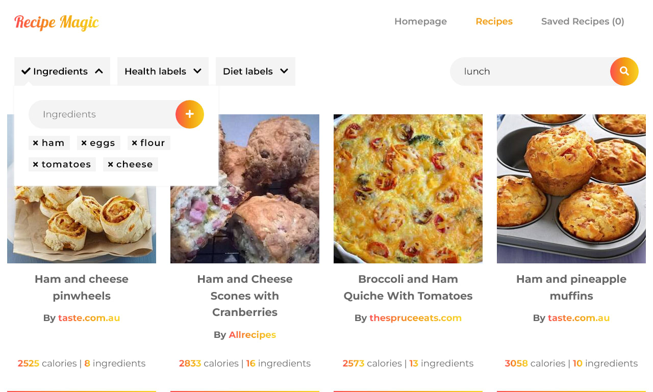Old Recipe Magic React App
