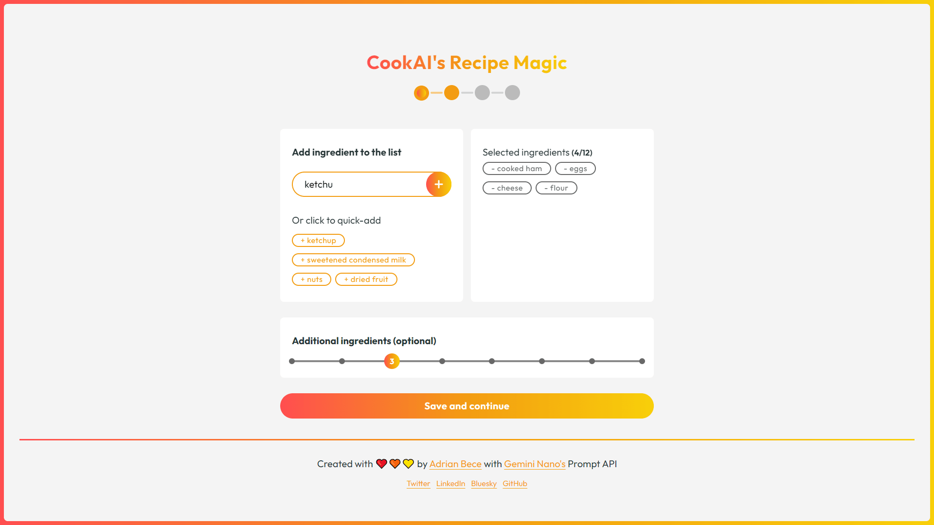 Cook AI ingredients step