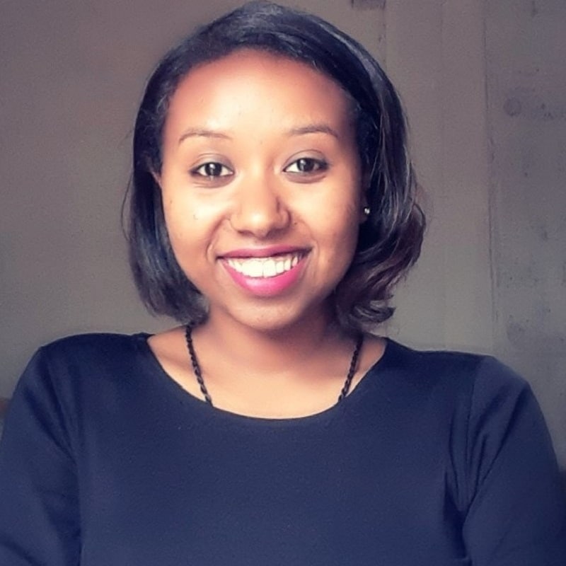 A portrait of Mahder Negash Mamo, the Amharic tutor.