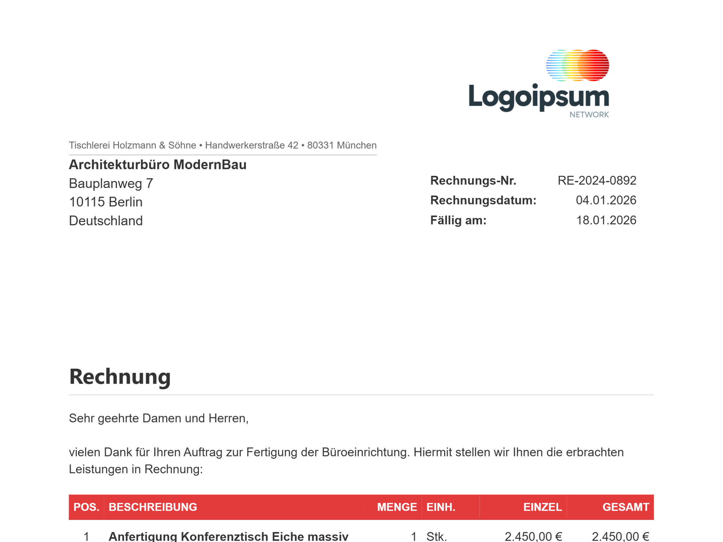 Sofort einsatzbereit