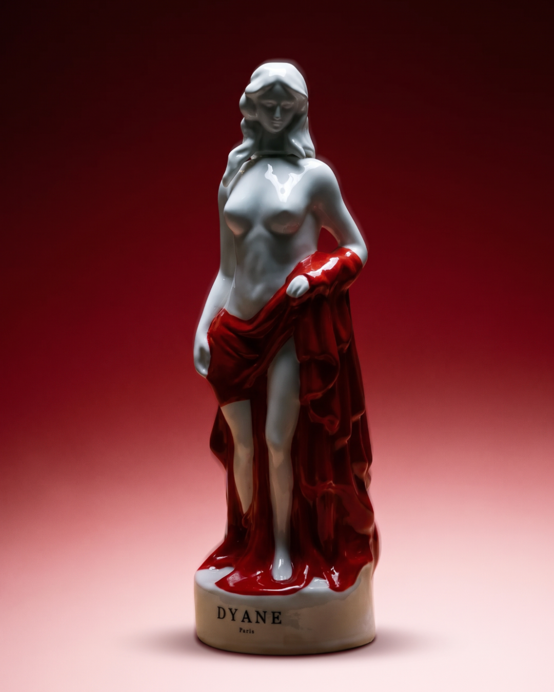 Dyane No.1 Pornstar Martini cocktail in its porcelain sculpture