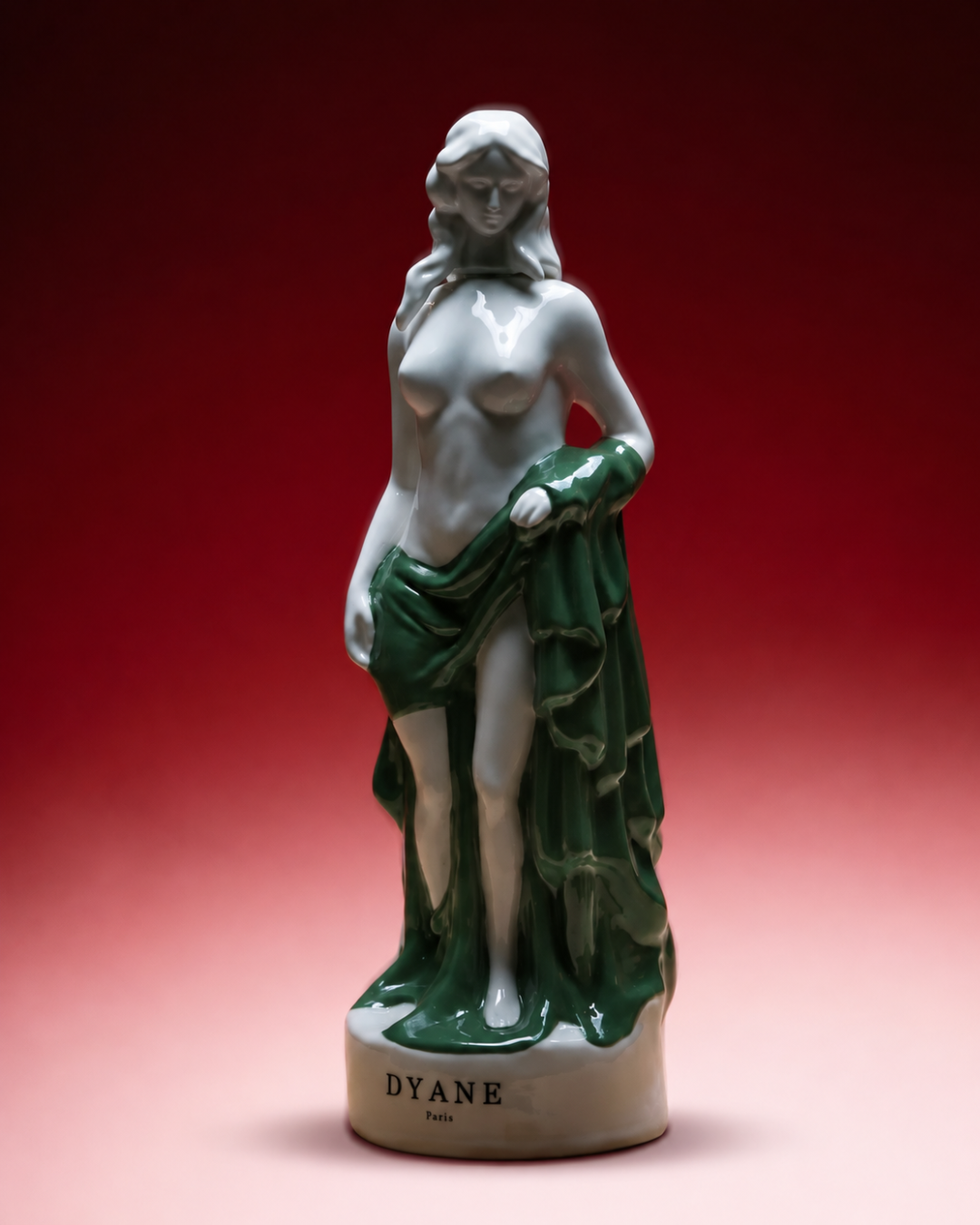 Dyane No.2 Basil Smash cocktail in its porcelain sculpture