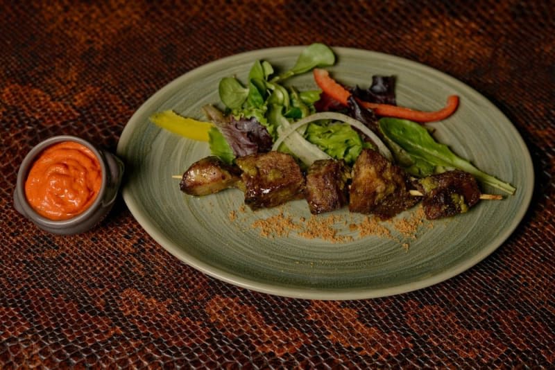 Beef tongue skewer