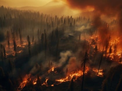 Большой пожар начался на вечной мерзлоте в Якутии