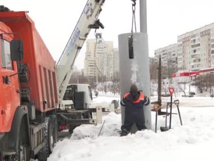 Контактную сеть для троллейбуса строят в Новоильинке