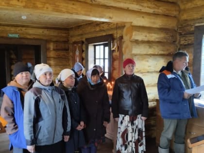 Состоялась первая Божественная литургия в восстановленном храме Усть-Анзаса