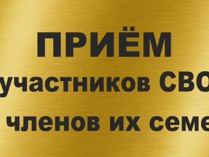 Всероссийский Единый день приема участников СВО и членов их семей