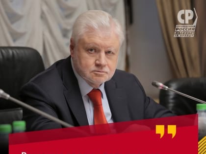 Лидер социалистов Сергей Миронов предложил комплекс мер для формирования условий для повышения заработной платы