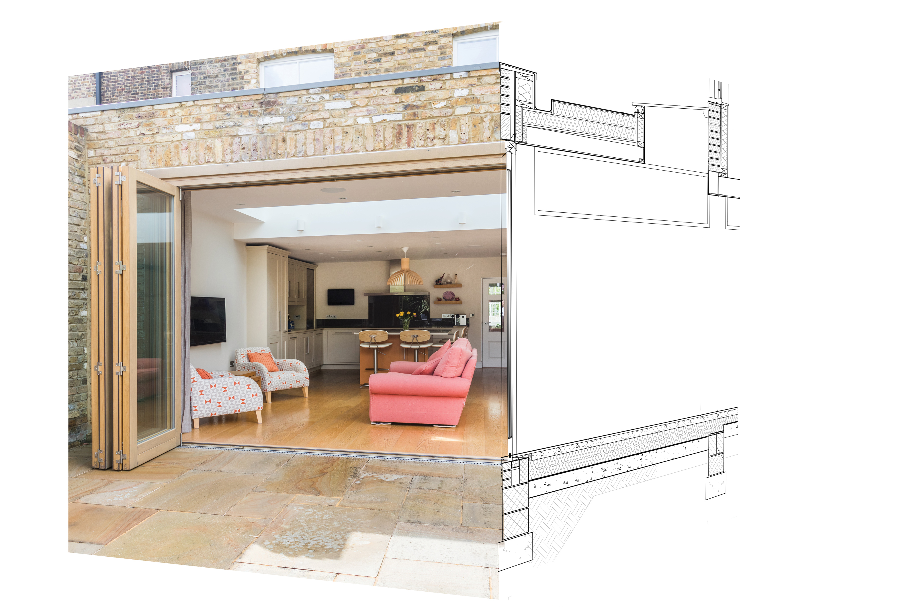 Rear extension that opens to garden - Main view