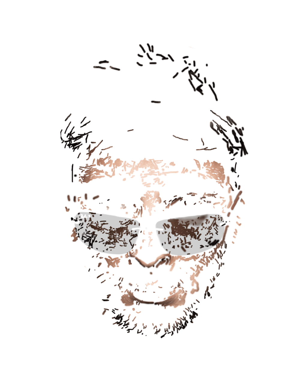 Retouching layer of portrait J, without the photograph.