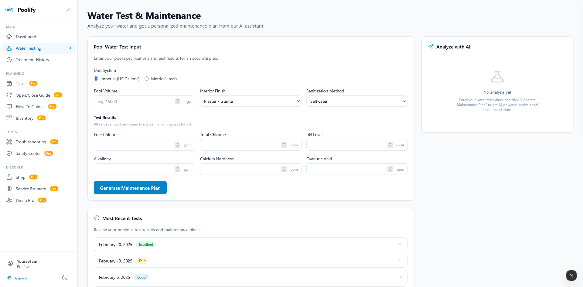 Water Testing — AI Analysis