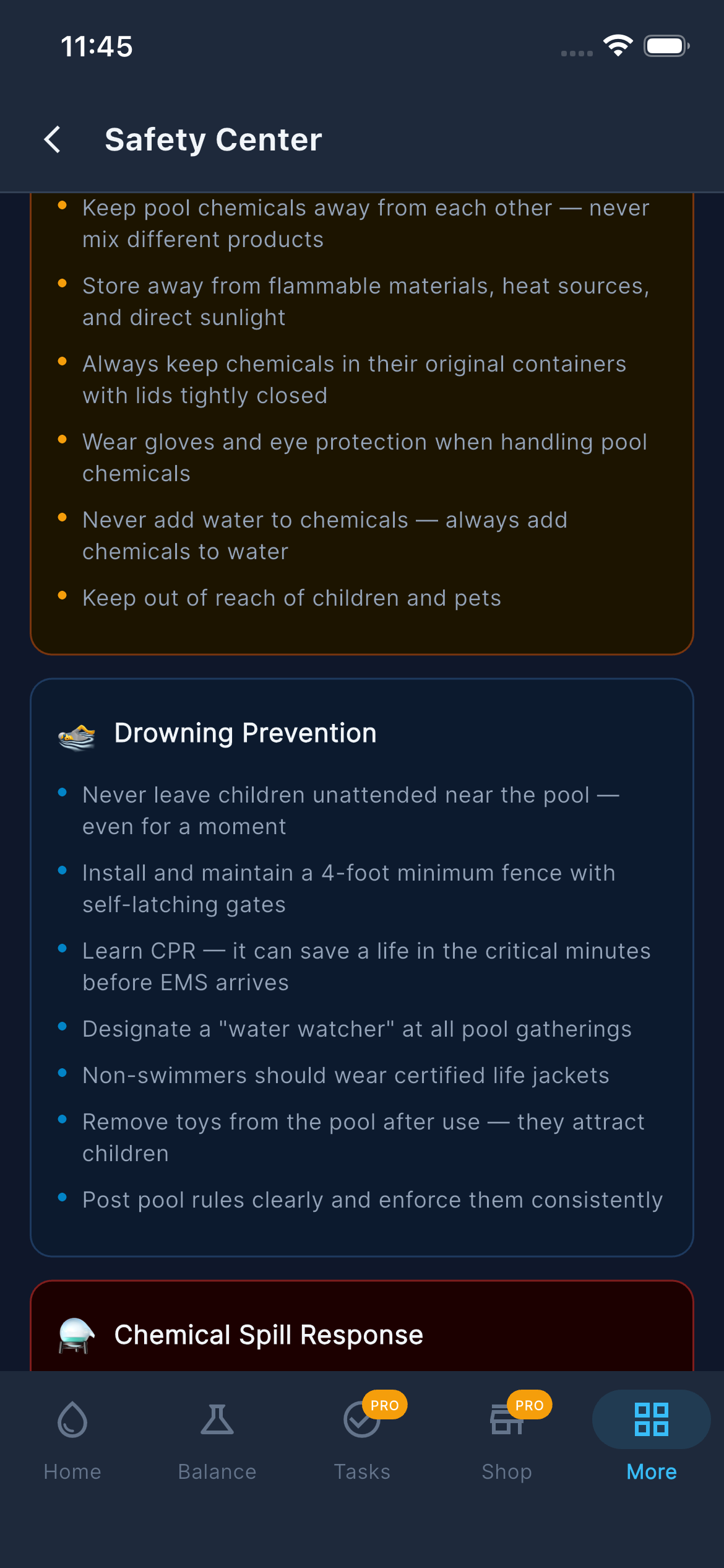 Safety Center — Guidelines