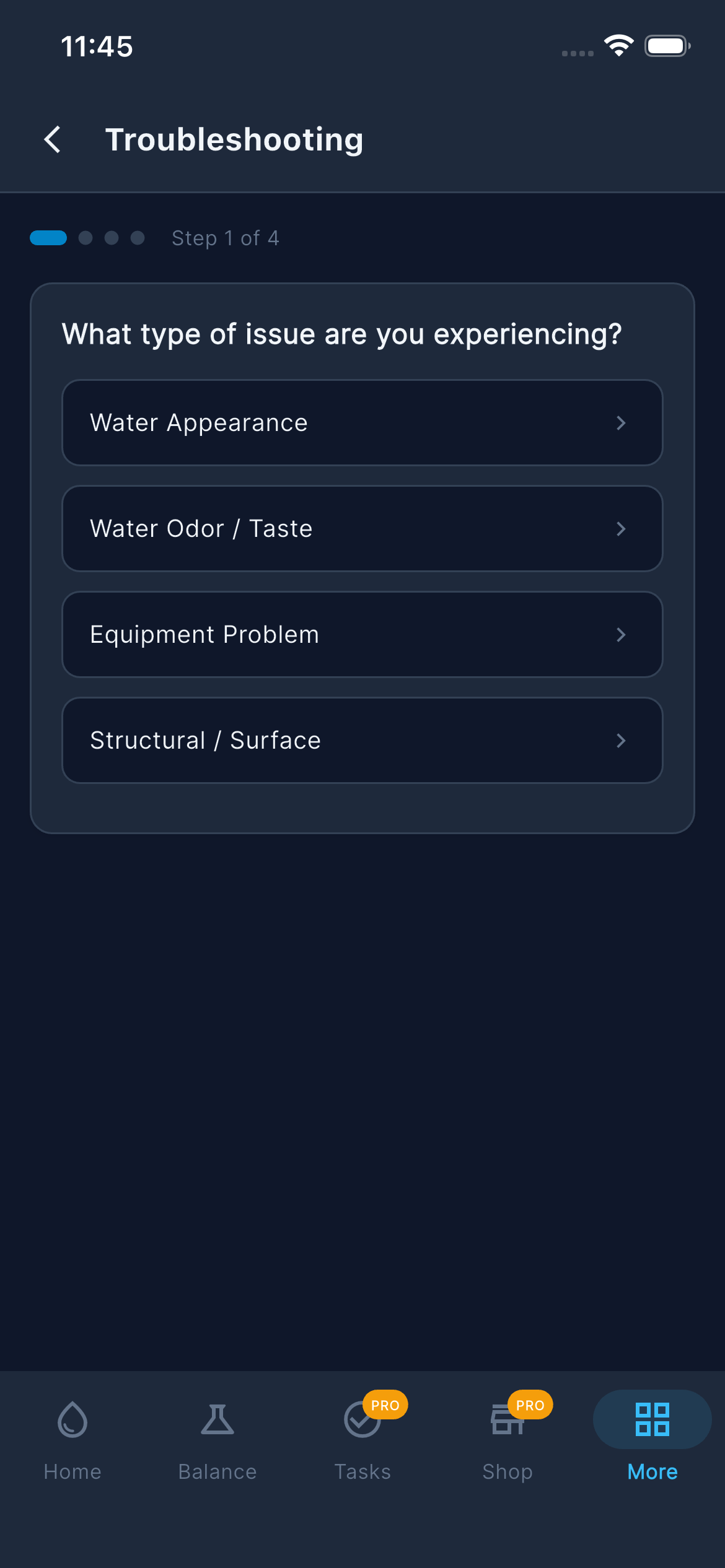 Troubleshooting — Step 1