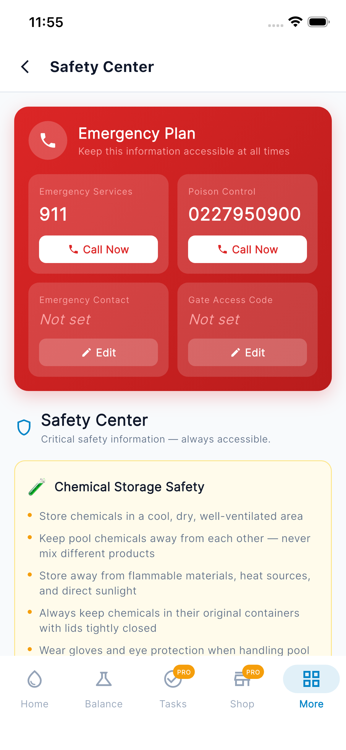 Safety Center — Emergency