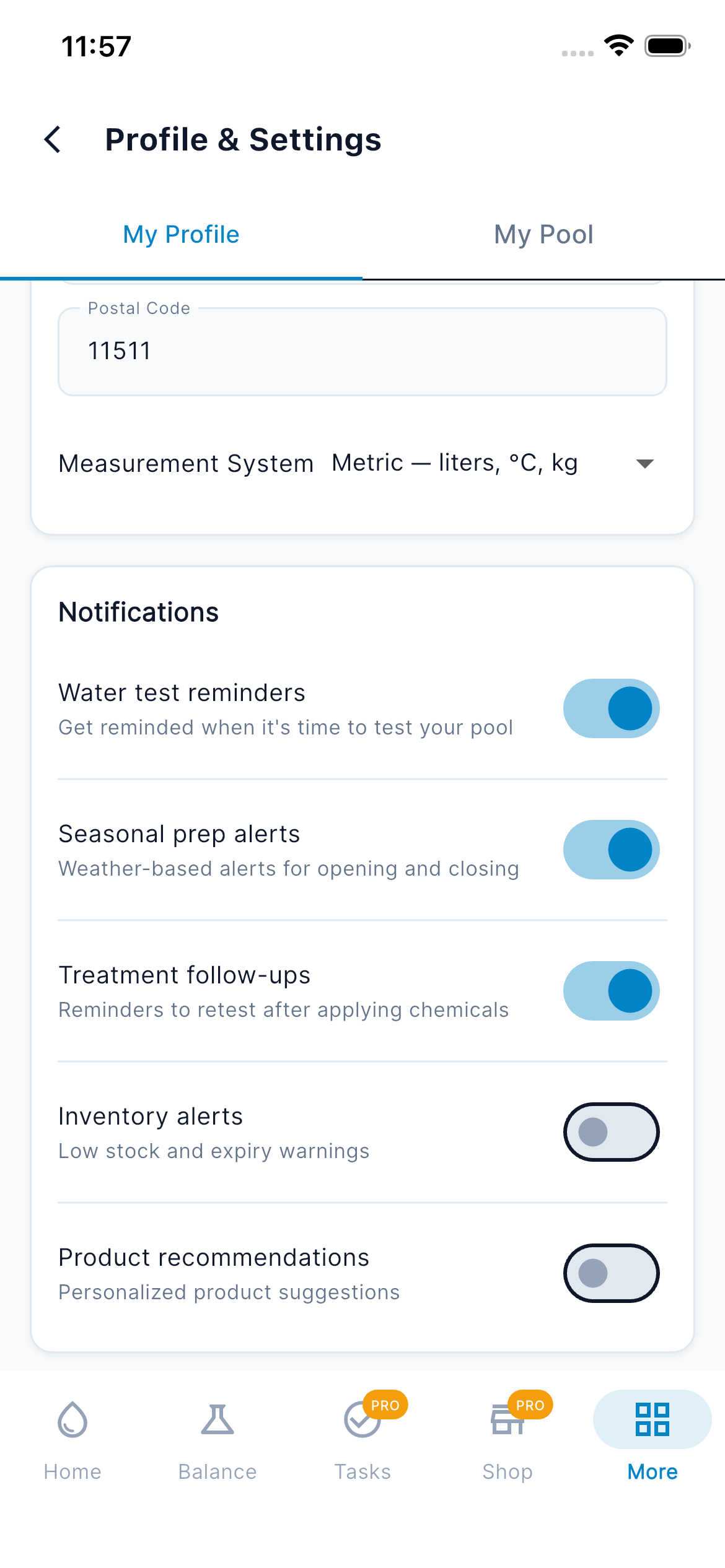 Settings — Appearance