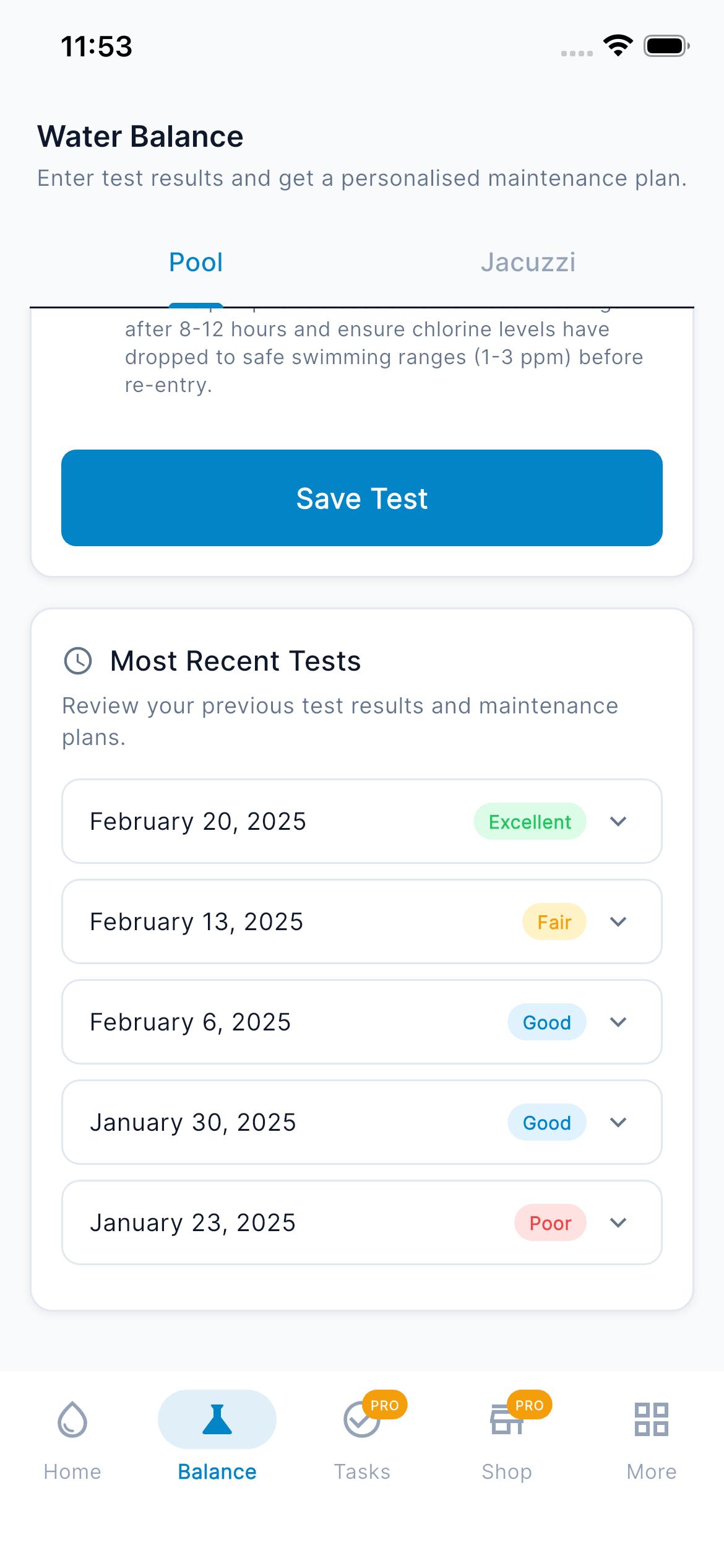 Task Scheduler — Jacuzzi Checklist
