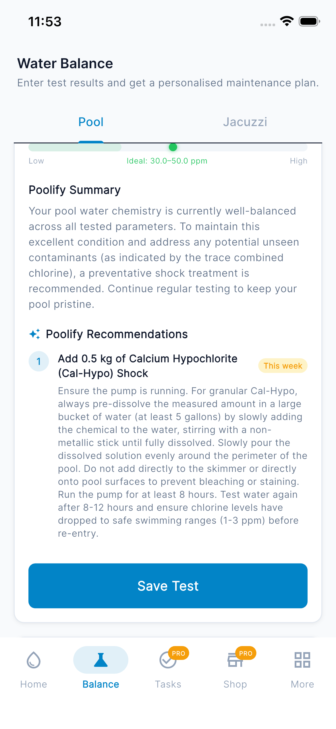 Task Scheduler — Pool Checklist