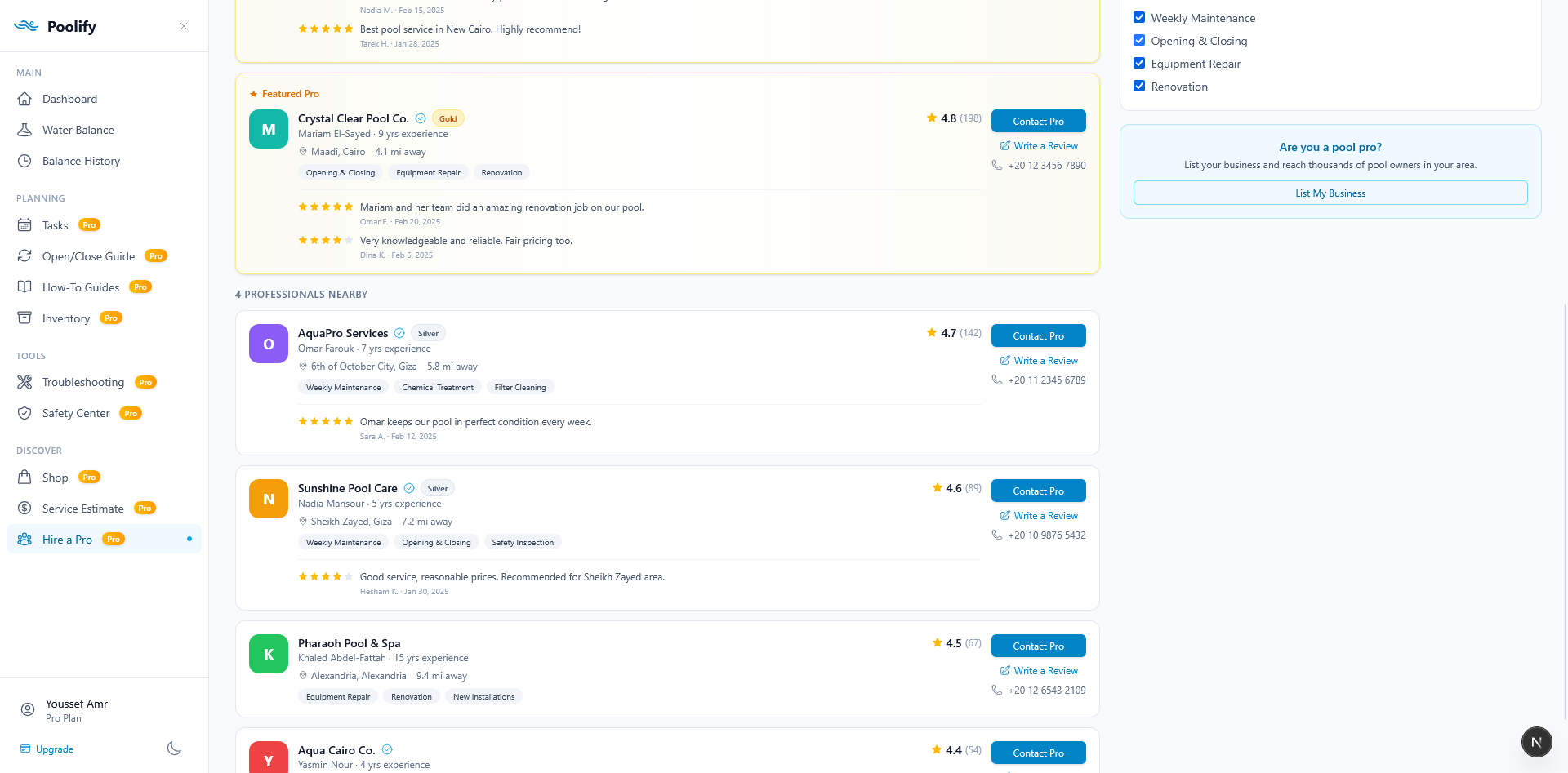 Hire a Pro — More Pros