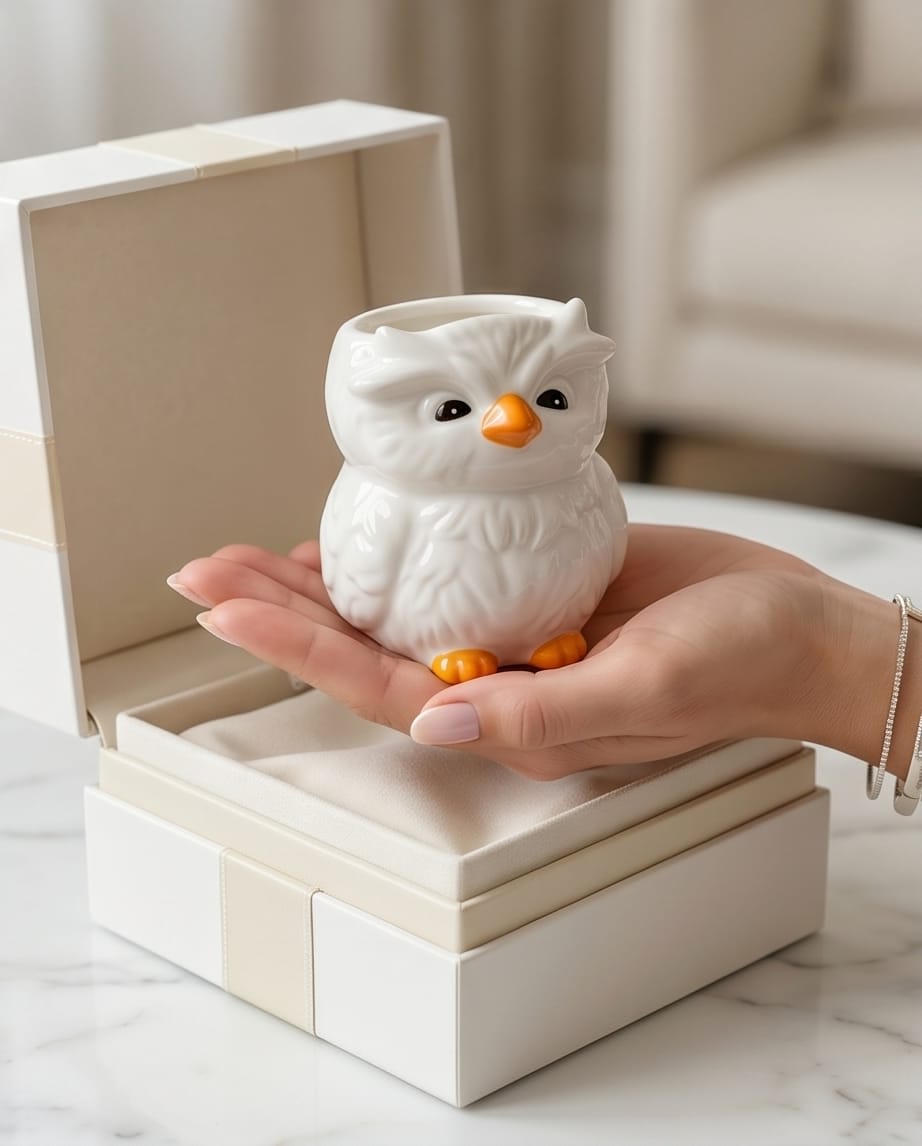 Owl Ceramic Planter 