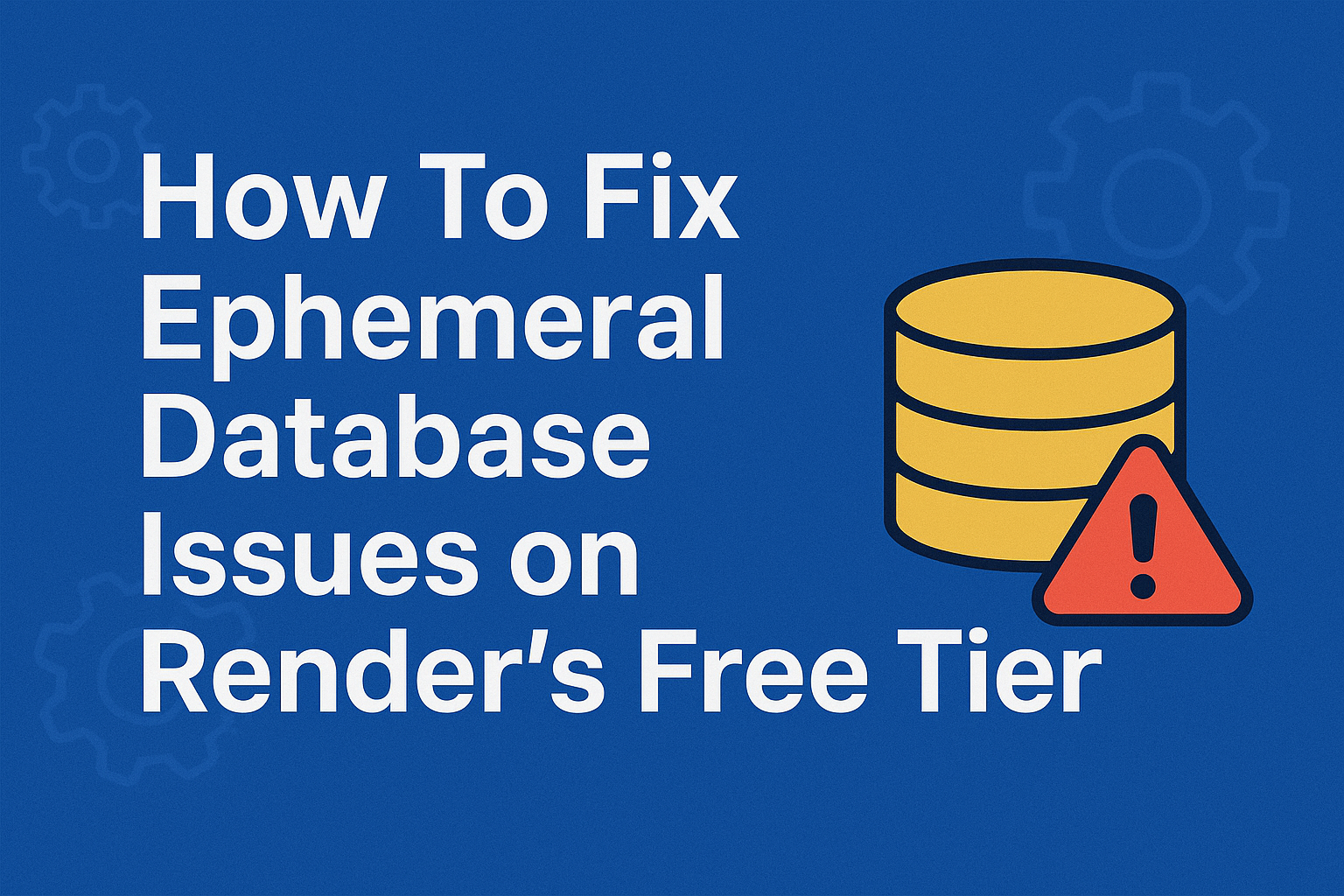 How to Fix Ephemeral Database Issues on Render’s Free Tier