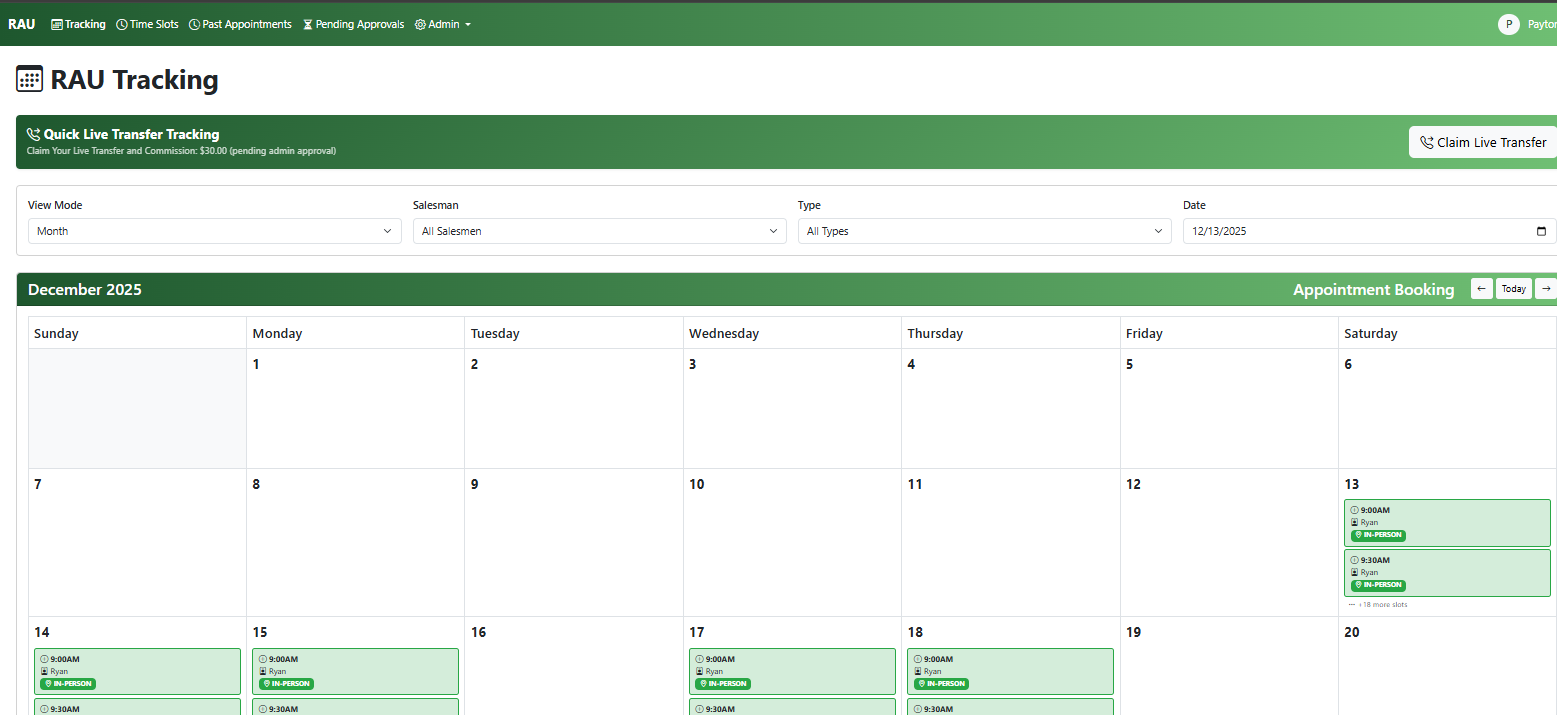 Commission-Based Sales Appointment Scheduling System (CSASS)