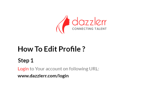 Dazzlerr : Edit Profile Step 1