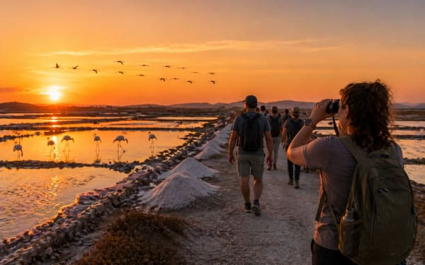 Ruta guiada por las Salinas + avistamiento de aves al atardecer