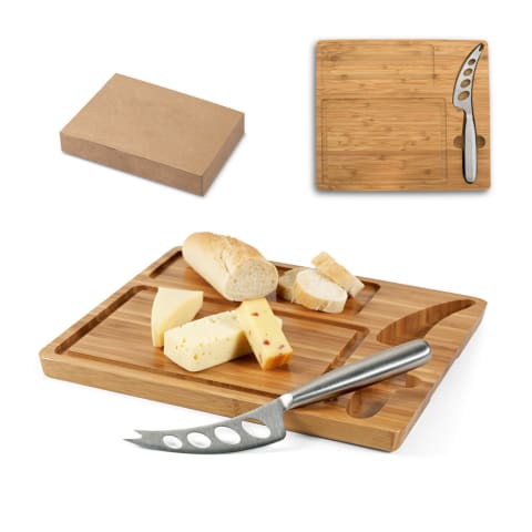 Tábua de Queijos Bambu com Faca