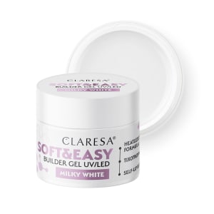 Claresa Żel budujący SOFT&EASY builder gel milky white 12g