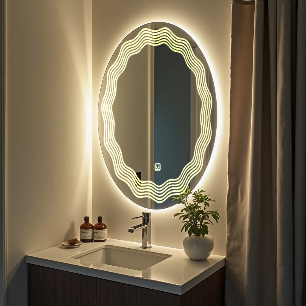 Plane Oval LED Mirror with backlight 50