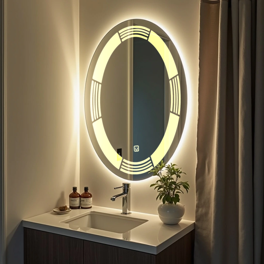 Plane Oval LED Mirror with backlight 48