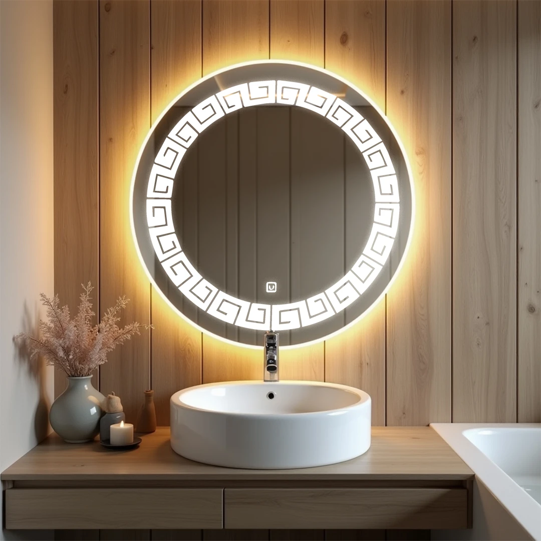 Plane Rounded LED Mirror with backlight 13
