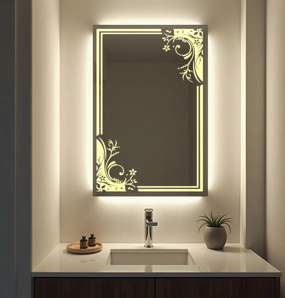 Plane Rectangle LED Mirror with backlight 62