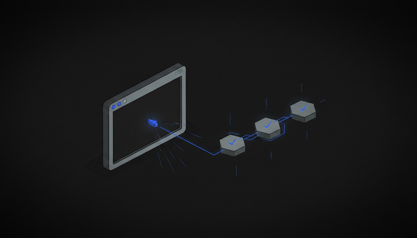 Schematic illustration of a command-line terminal launching and observing a workflow run