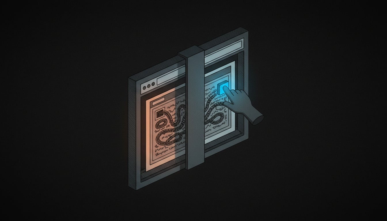 Two distinct attack vectors — XSS and CSRF — approach a web session from opposite directions: one injecting from inside the page, one forging commands from outside