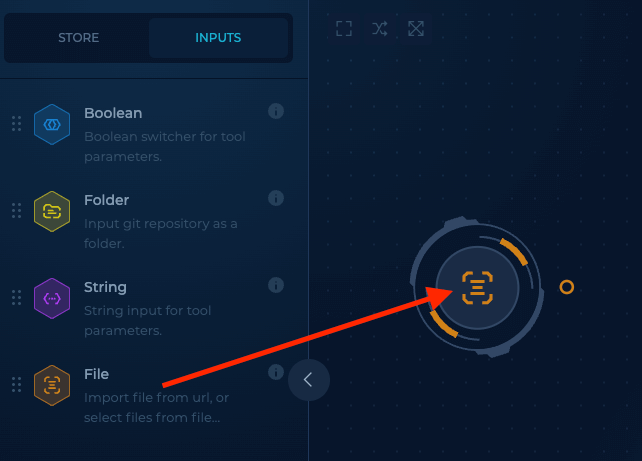 Dragging a File Node in Builder