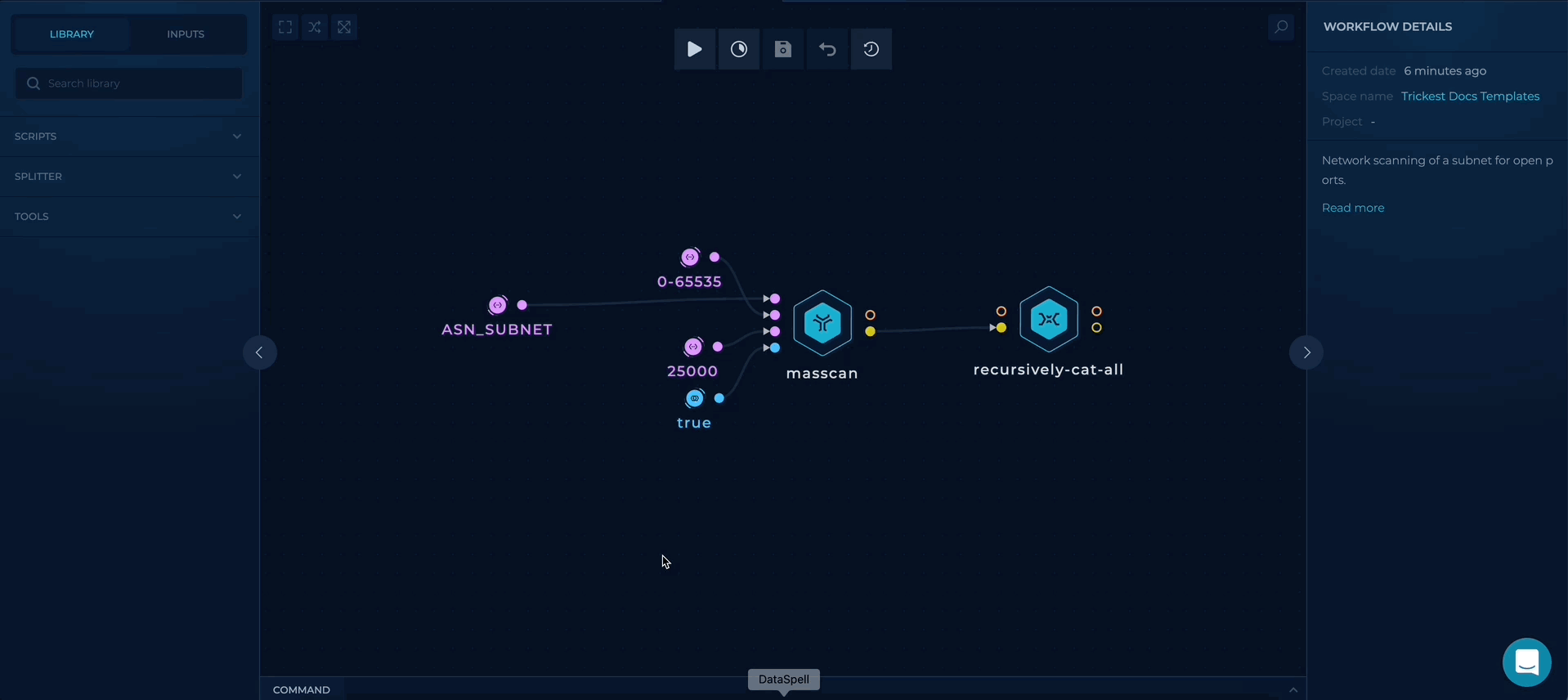 Workflow Targets Setup in the workflow editor