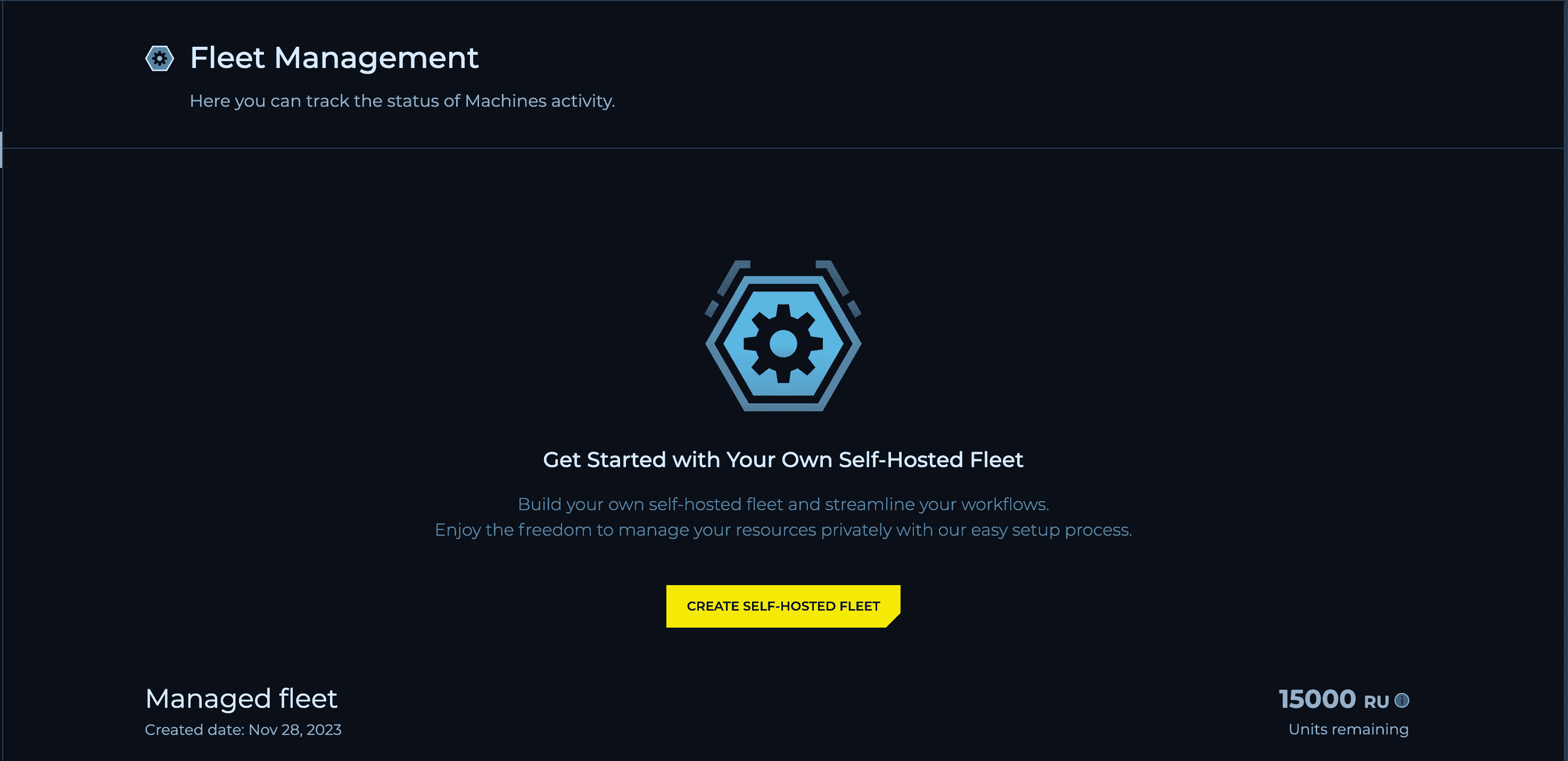 How to create Self Hosted Machines Fleet